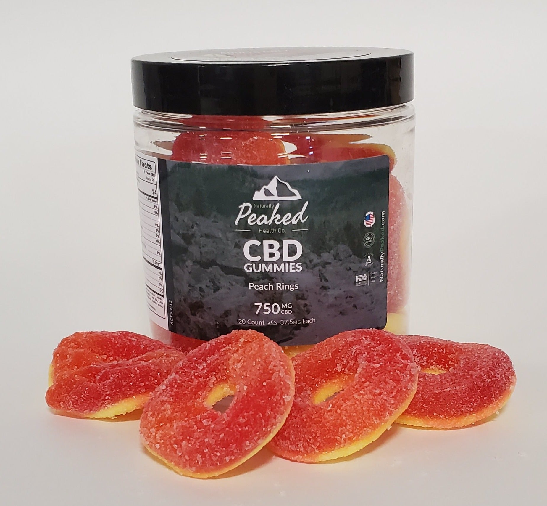 CBD + Melatonin Peach Gummy Rings